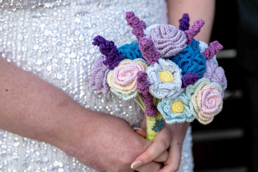 Knitted bouquet